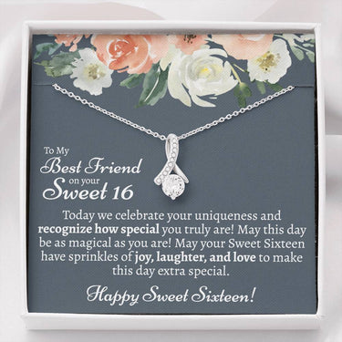 Best Friend Sweet 16 Alluring Beauty Necklace - Love You This Much